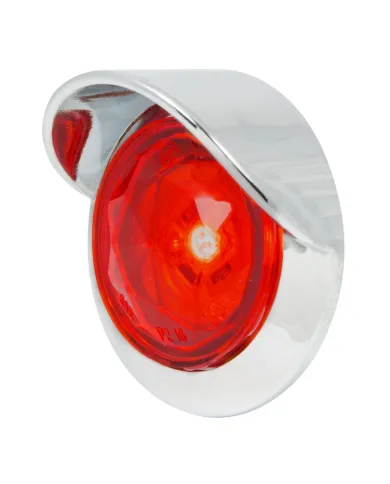 GG75332 - 1-1/4" RED/RED DIAMOND 1LED DUAL FN. LIGHT W/CR. VISOR BZ