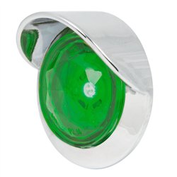 GG75336 - 1-1/4" GREEN/GRN DIAMOND 1LED DUAL FN. LIGHT W/CR. VISOR BZ