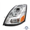 UP31445-Chrome Projection Headlight With LED Position Light Bar For 2003-2017 Volvo VN/VNL - Driver