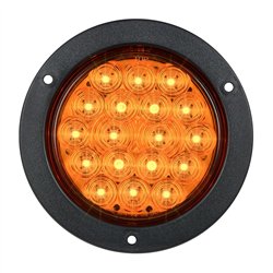 GG75910 - 4" FLEET AMBER/AMBER 18 LED W/ BLACK FLANGE MOUNT LIGHT