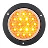 GG75911 - 4" FLEET AMBER/CLEAR 18 LED W/ BLACK FLANGE MOUNT LIGHT