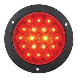 GG75912 - 4" FLEET RED/RED 18 LED W/ BLACK FLANGE MOUNT LIGHT