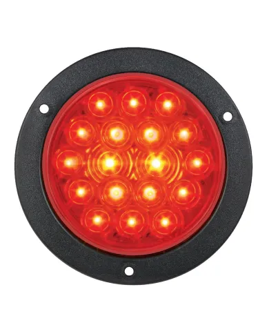 GG75912 - 4" FLEET RED/RED 18 LED W/ BLACK FLANGE MOUNT LIGHT
