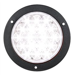 GG75914 - 4" FLEET WHITE/CLEAR 18 LED W/ BLACK FLANGE MOUNT LIGHT