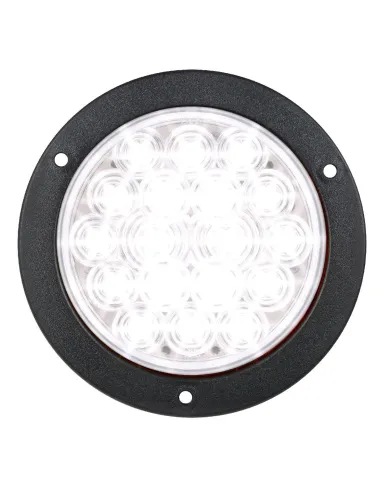 GG75914 - 4" FLEET WHITE/CLEAR 18 LED W/ BLACK FLANGE MOUNT LIGHT