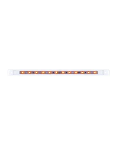 GG75961 - 10-1/8" ULTRA THIN AMBER/CLEAR 12 LED MARKER LIGHT BAR