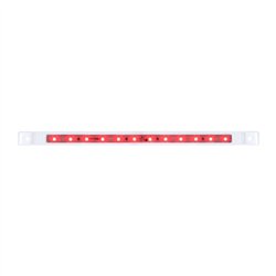 GG75965 - 10-1/8" ULTRA THIN RED/CLEAR 12 LED MARKER LIGHT BAR