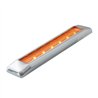 GG76040 - 6-1/4" ULTRA THIN AMBER/AMBER 6LED LIGHT BAR W/CR. PL. BEZEL