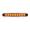 GG76090 - 6.5" AMBER/AMBER 9 LED LIGHT BAR W/CR. PLASTIC BASE MOUNT