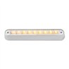 GG76091 - 6.5" AMBER/CLEAR 9 LED LIGHT BAR W/CR. PLASTIC BASE MOUNT