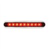 GG76092 - 6.5" RED/RED 9 LED LIGHT BAR W/CR. PLASTIC BASE MOUNT