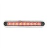 GG76093 - 6.5" RED/CLEAR 9 LED LIGHT BAR W/ CR. PLASTIC BASE MOUNT
