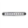GG76094 - 6.5" WHITE 9 LED LIGHT BAR W/ CR. PLASTIC BASE MOUNT