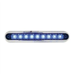 GG76095 - 6.5" BLUE 9 LED LIGHT BAR W/ CR. PLASTIC BASE MOUNT