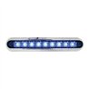 GG76095 - 6.5" BLUE 9 LED LIGHT BAR W/ CR. PLASTIC BASE MOUNT