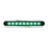 GG76096 - 6.5" GREEN 9 LED LIGHT BAR W/ CR. PLASTIC BASE MOUNT