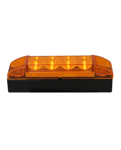 GG76160 - 6" RECT. SPYDER AMBER/AMBER LED MARKER LIGHT W/BLACK RISER