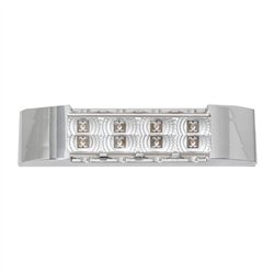 GG76171 - 6" RECT. SPYDER AMBER/CLEAR LED LIGHT W/CR. PLASTIC BEZEL