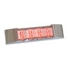 GG76173 - 6" RECT. SPYDER RED/CLEAR LED LIGHT W/CR. PLASTIC BEZEL