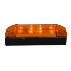 GG76200 - 6" RECT. AMBER/AMBER LED MARKER LIGHT W/BLACK RISER