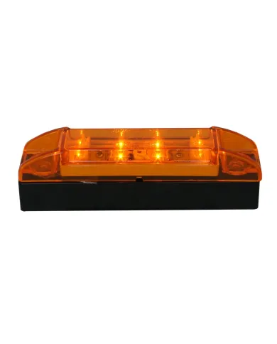 GG76200 - 6" RECT. AMBER/AMBER LED MARKER LIGHT W/BLACK RISER