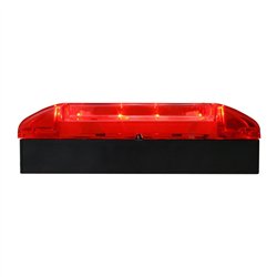 GG76202 - 6" RECT. RED/RED LED MARKER LIGHT W/ BLACK RISER