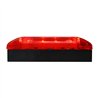 GG76202 - 6" RECT. RED/RED LED MARKER LIGHT W/ BLACK RISER