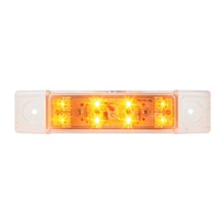 GG76261 - 6"L RECT. AMBER/CLEAR 8 LED MARKER/CLEARANCE LIGHT