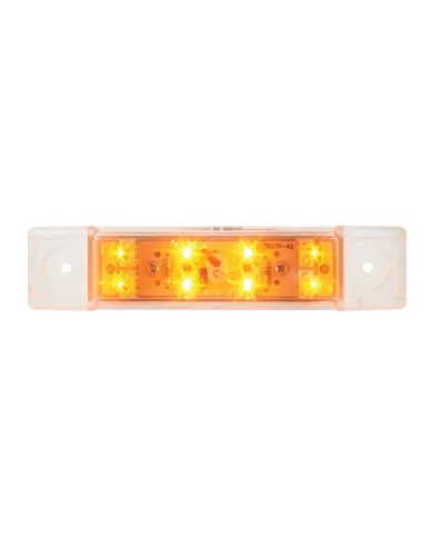 GG76261 - 6"L RECT. AMBER/CLEAR 8 LED MARKER/CLEARANCE LIGHT