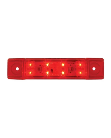 GG76262 - 6"L RECT. RED/RED 8 LED MARKER/CLEARANCE LIGHT