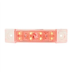 GG76263 - 6"L RECT. RED/CLEAR 8 LED MARKER/CLEARANCE LIGHT