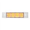 GG76271 - 6"L RECT. SPYDER AMBER/CLEAR 8-LED MARKER/CLEARANCE LIGHT