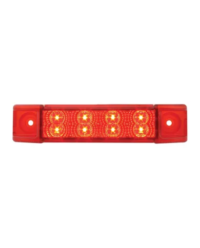 GG76272 - 6"L RECT. SPYDER RED/RED 8-LED MARKER/CLEARANCE LIGHT