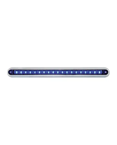GG76292 - 12" BLUE/BLUE 18 LED LIGHT BAR W/ CR. PLASTIC BASE MOUNT