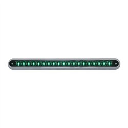 GG76293 - 12" GREEN/GREEN 18 LED LIGHT BAR W/ CR. PLASTIC BASE MOUNT
