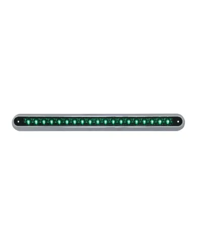 GG76293 - 12" GREEN/GREEN 18 LED LIGHT BAR W/ CR. PLASTIC BASE MOUNT