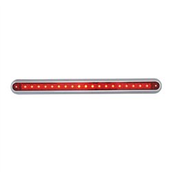 GG76295 - 12" RED/RED 18 LED LIGHT BAR W/ CR. PLASTIC BASE MOUNT