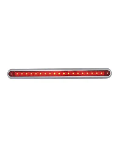 GG76295 - 12" RED/RED 18 LED LIGHT BAR W/ CR. PLASTIC BASE MOUNT