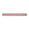 GG76296 - 12" RED/CLEAR 18 LED LIGHT BAR W/ CR. PLASTIC BASE MOUNT