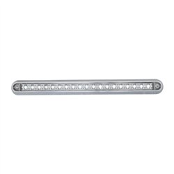 GG76297 - 12" WHITE/CLEAR 18 LED LIGHT BAR W/ CR. PLASTIC BASE MOUNT