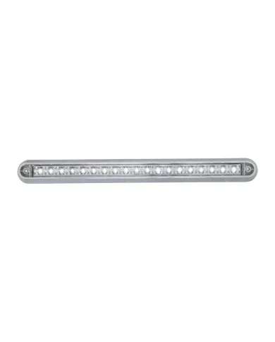 GG76297 - 12" WHITE/CLEAR 18 LED LIGHT BAR W/ CR. PLASTIC BASE MOUNT