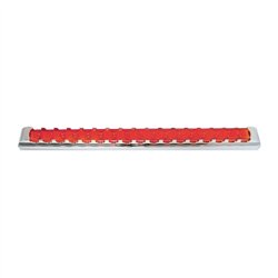 GG76302 - 20"L SPYDER RED/RED 17-LED LIGHT BAR W/CR. PL BEZEL 1 ROW