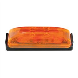 GG76405 - MEDIUM RECTANGULAR AMBER 2-LED MARKER LIGHT W/BLACK BRACKET