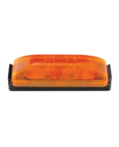 GG76405 - MEDIUM RECTANGULAR AMBER 2-LED MARKER LIGHT W/BLACK BRACKET