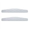 UP10410P-4" X 24" Chrome Louvered Bottom Mud Flap Plate - Welded Stud (Card of 2)