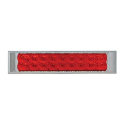 GG76487 - 10"L SPYDER RED/RED 18-LED LIGHT BAR W/CR. PL BEZEL 2 ROW