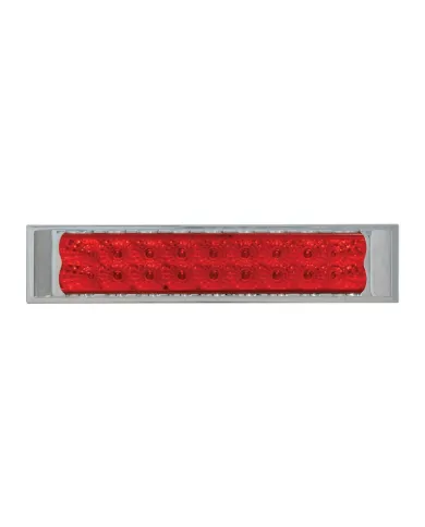 GG76487 - 10"L SPYDER RED/RED 18-LED LIGHT BAR W/CR. PL BEZEL 2 ROW