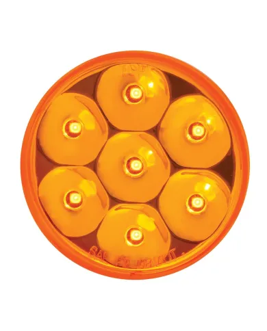 GG76545 - 2" LOW PROFILE PEARL AMBER/ AMBER 7 LED DUAL/3WIRES LIGHT