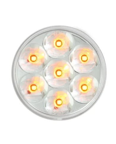 GG76546 - 2" LOW PROFILE PEARL AMBER/ CLEAR 7 LED DUAL/3WIRES LIGHT