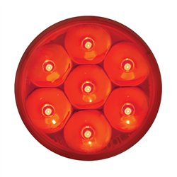 GG76547 - 2" LOW PROFILE PEARL RED/ RED 7 LED DUAL/3WIRES LIGHT
